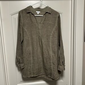 J. Jill Womens Size Med Green Love Linen dress